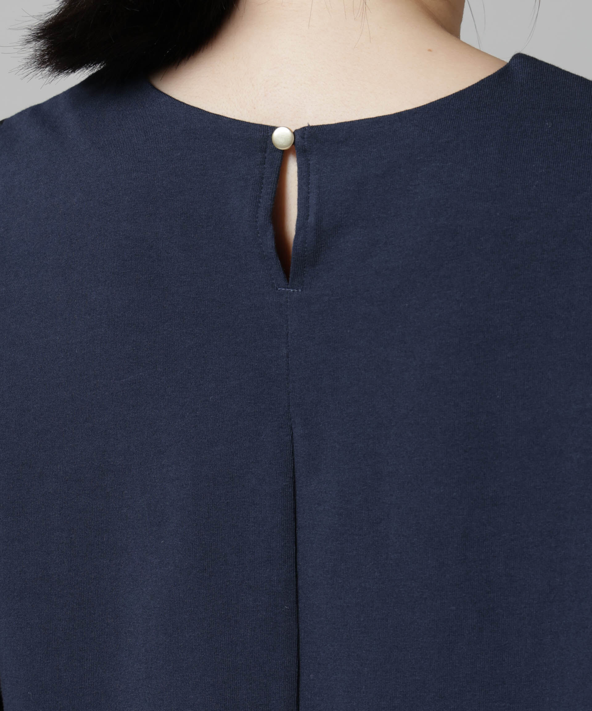 nano･universe「ハシゴレーススリーブ異素材コンビワンピース」|ワンピース|