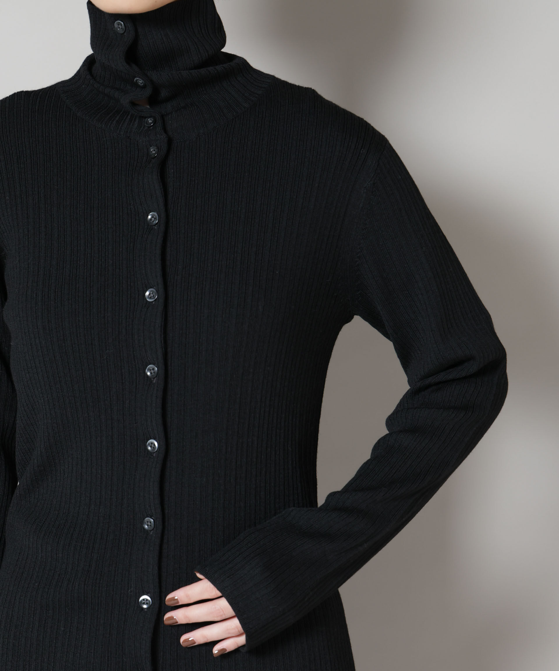 nano･universe「毛玉レスニット3wayリブタートルトップス」|ニット・セーター|