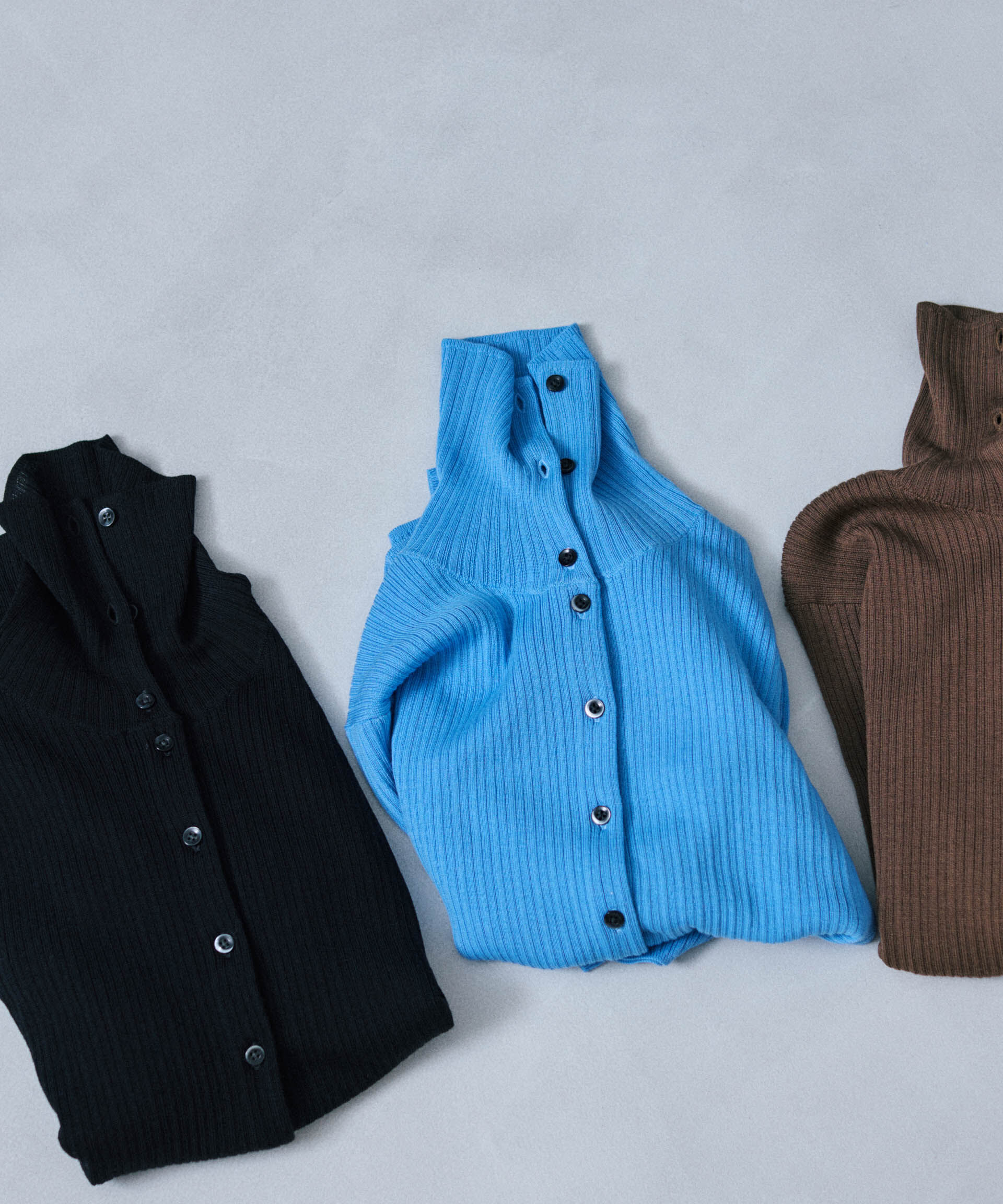 nano･universe「毛玉レスニット3wayリブタートルトップス」|ニット・セーター|