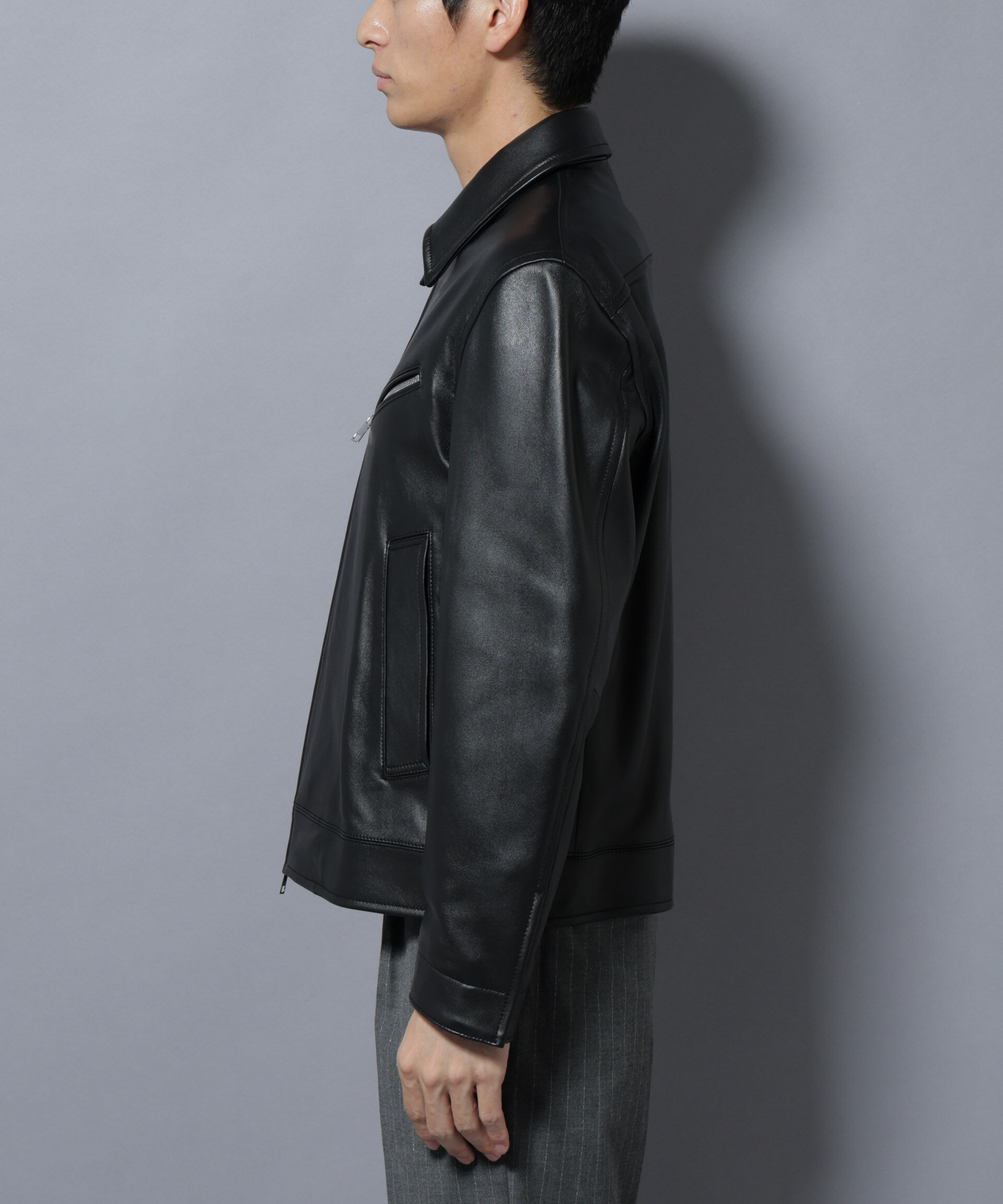 nano･universe「ラムナッパレザーライダースジャケット」|ライダースジャケット|