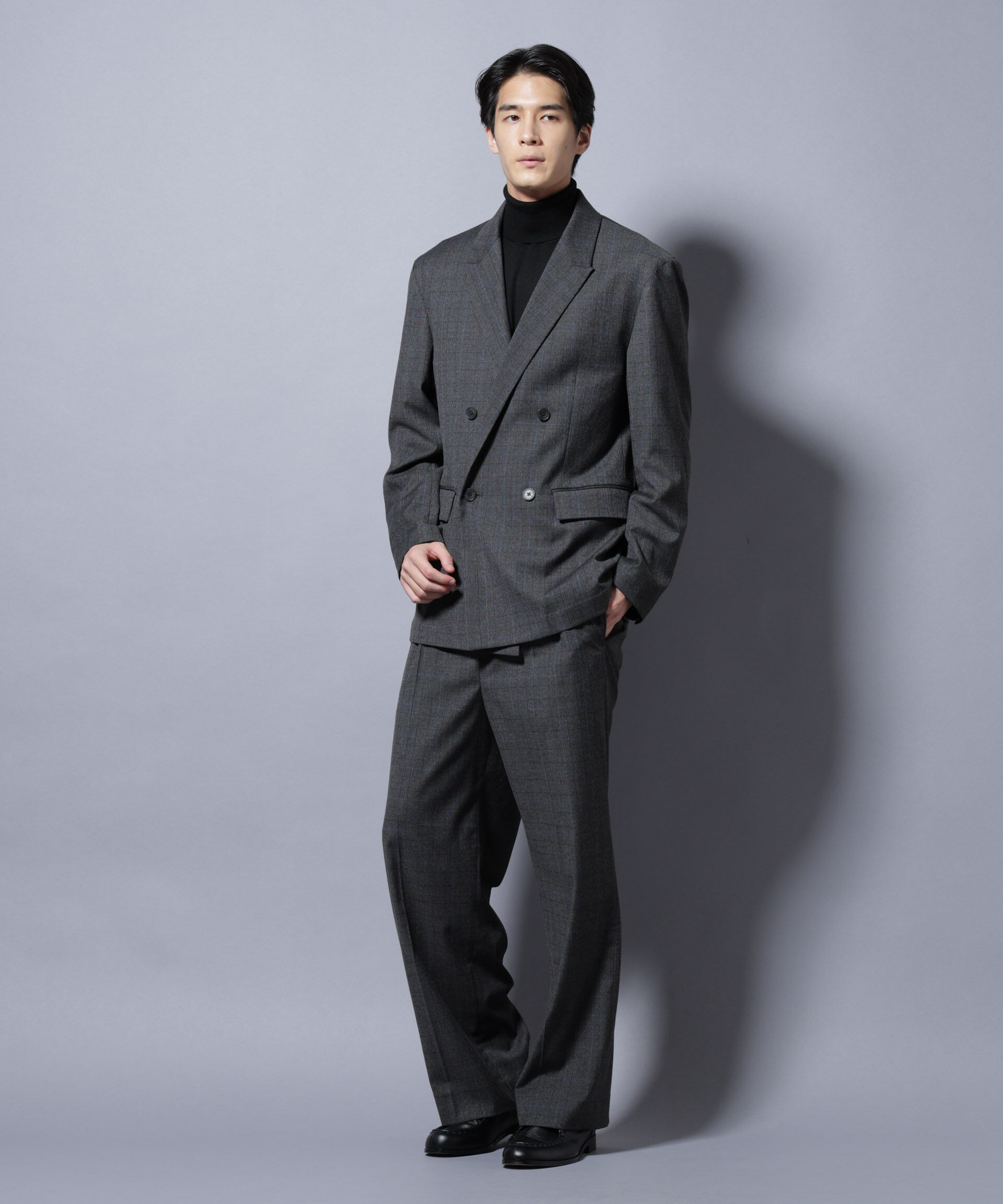 nano･universe「DELEGANTE グレンチェックW-Brethted ジャケット（セットアップ可）」|テーラードジャケット|