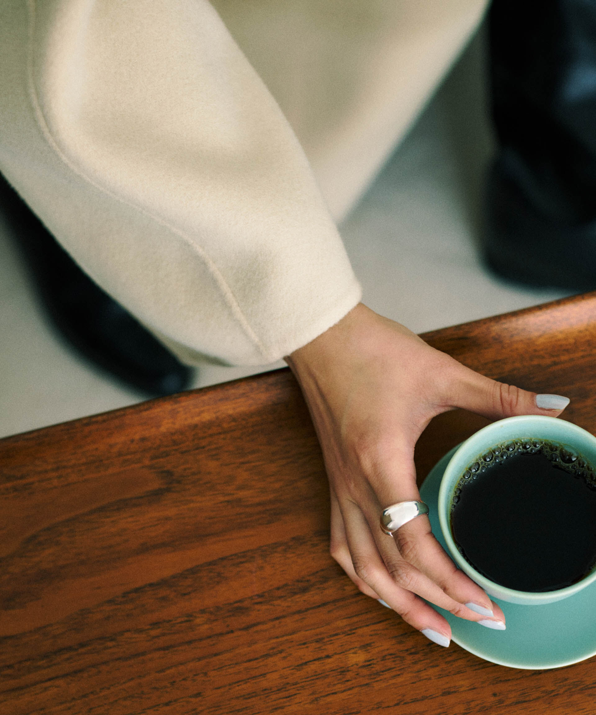 nano･universe「SUPER110blend リバーノーカラーロングコート」|その他|