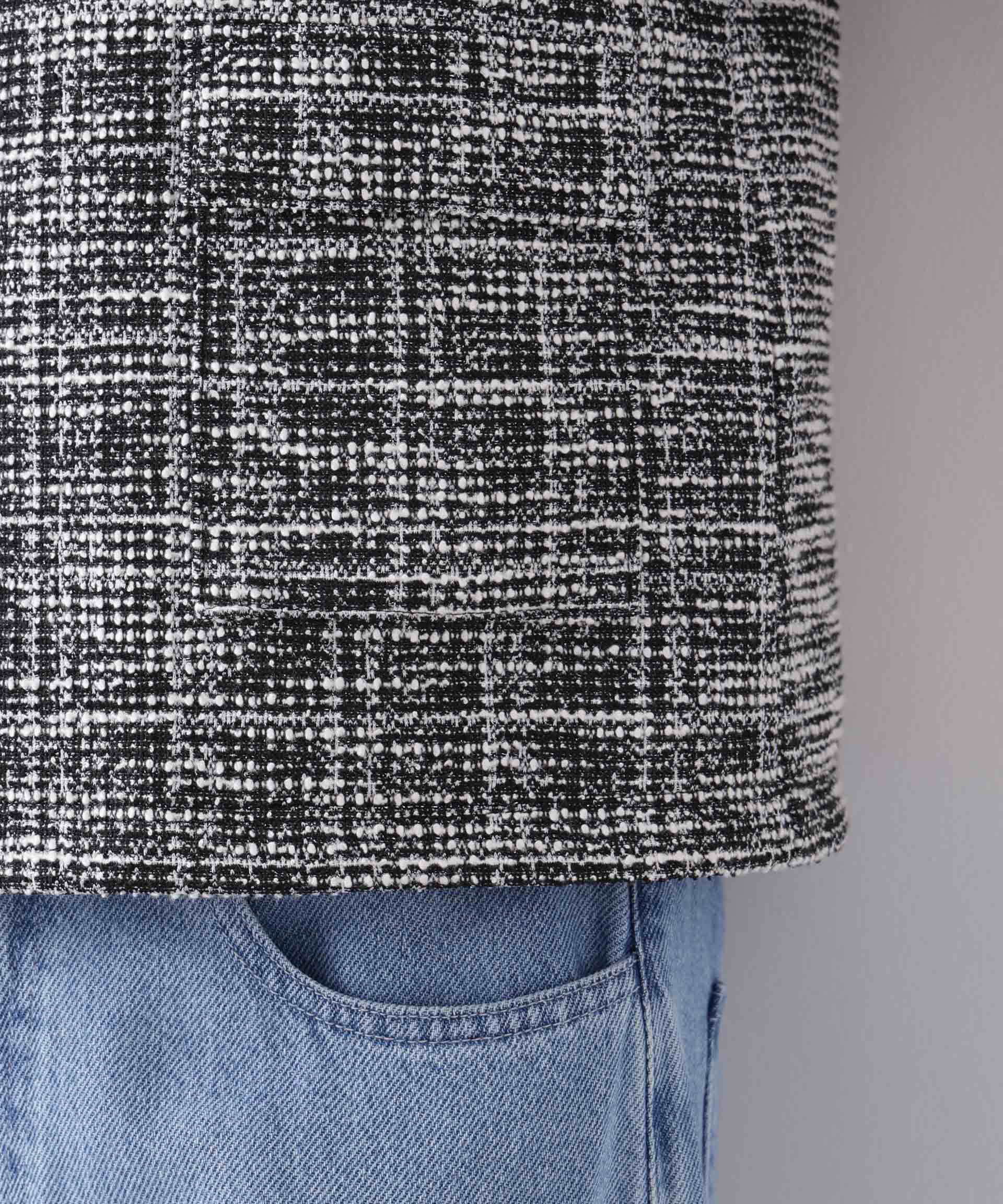 nano･universe「カットツイード金ボタンジレ(セットアップ可)」|テーラードジャケット|