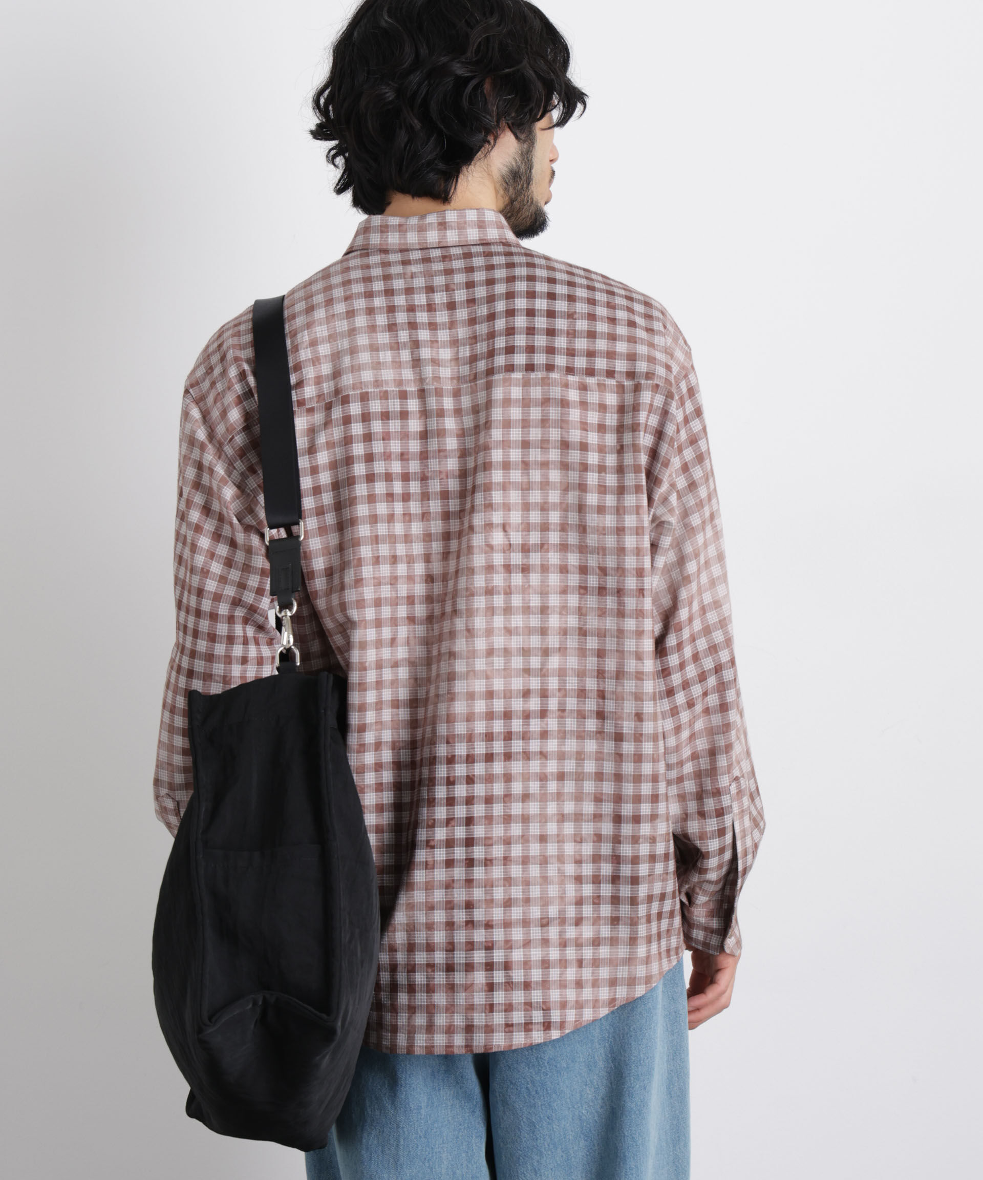 nano･universe「ケミカルフィニッシュチェック オーバーシャツ」|シャツ・ブラウス|