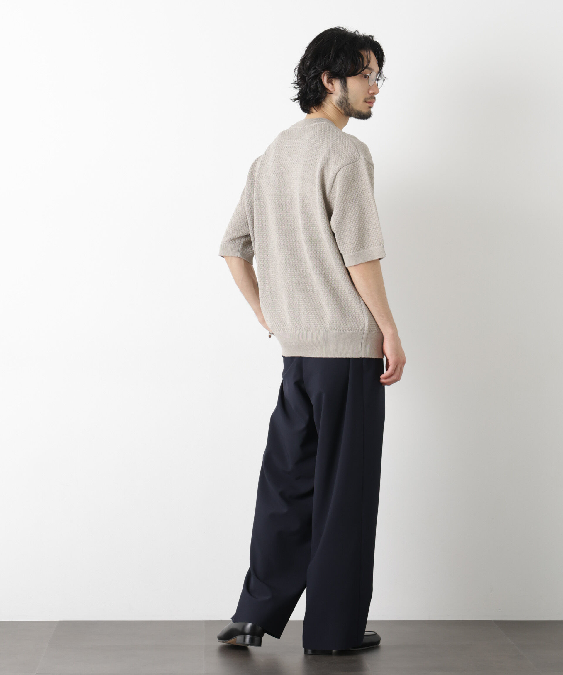 nano･universe「｢OtoNANO｣大人のワイドパンツ Reflax(R) ECOウエザークロスパンツ」|チノ|