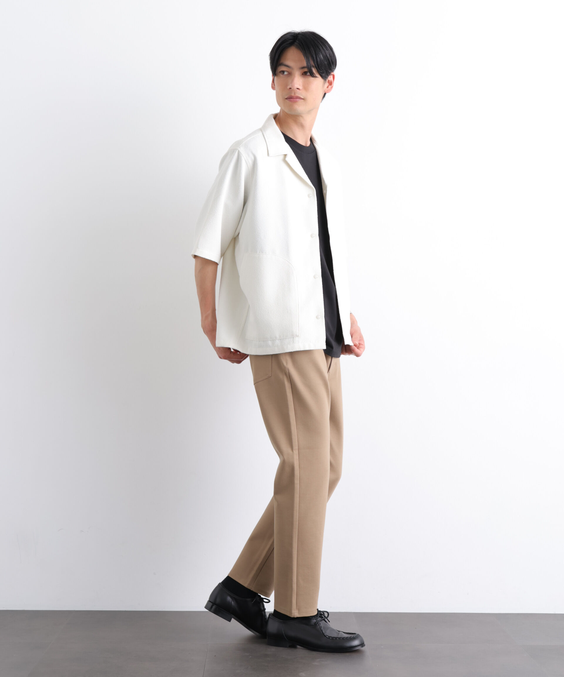 nano･universe「ネップポケットシャツ 半袖」|シャツ・ブラウス|