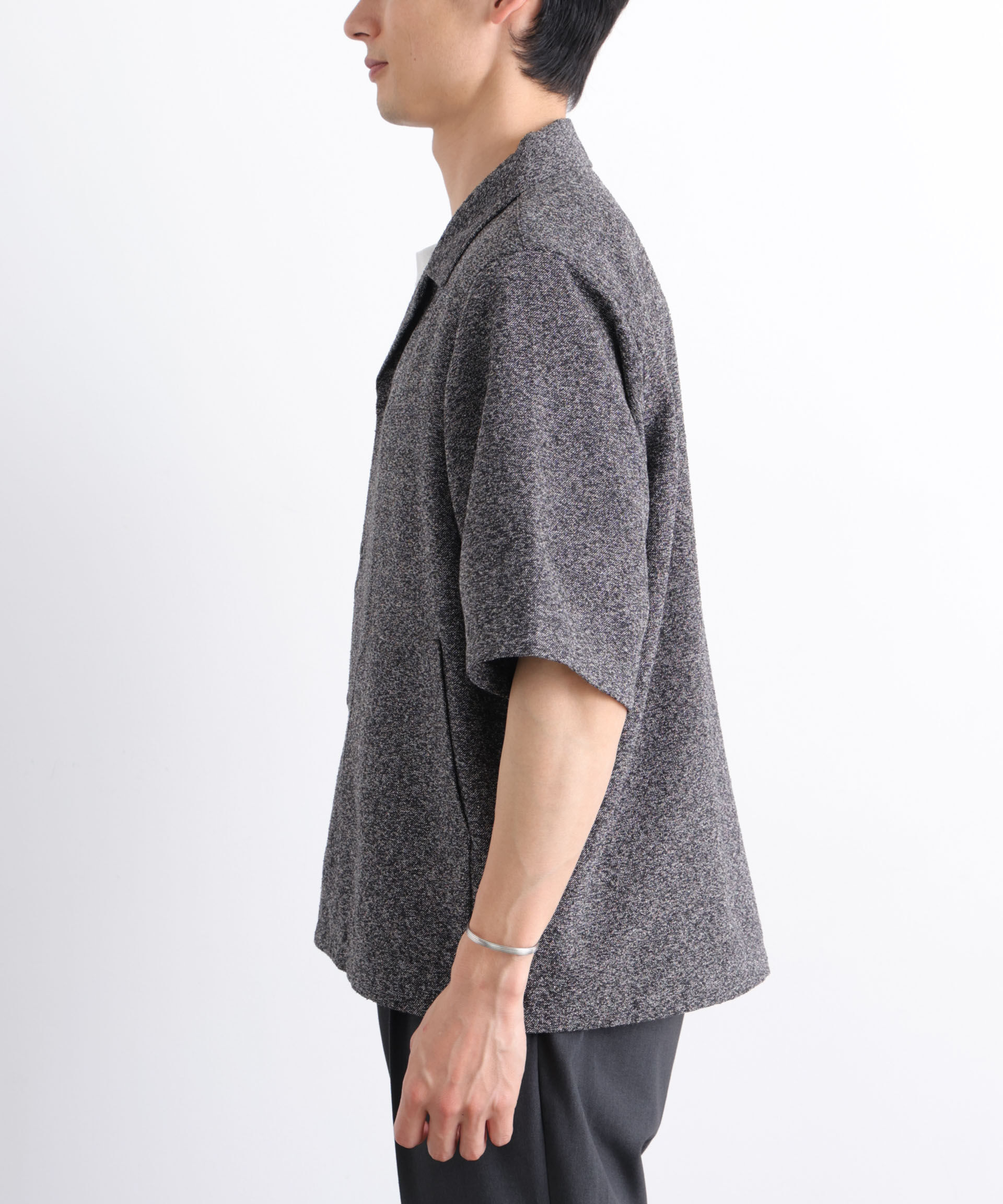 nano･universe「ネップポケットシャツ 半袖」|シャツ・ブラウス|