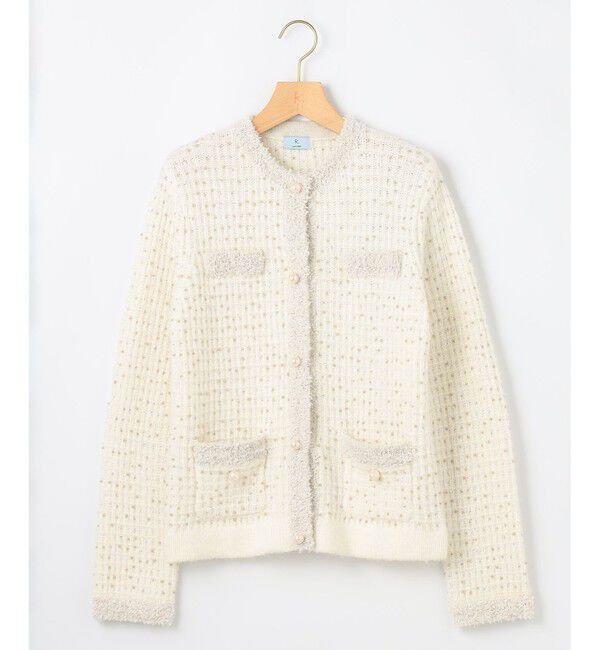 組曲「【WEB限定】スノーネップツイード ニットジャケット」|カーディガン|