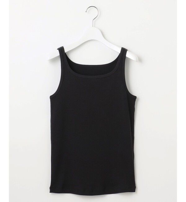 自由区「【洗える】ソフトリブ タンクトップ」|タンクトップ|ブラック