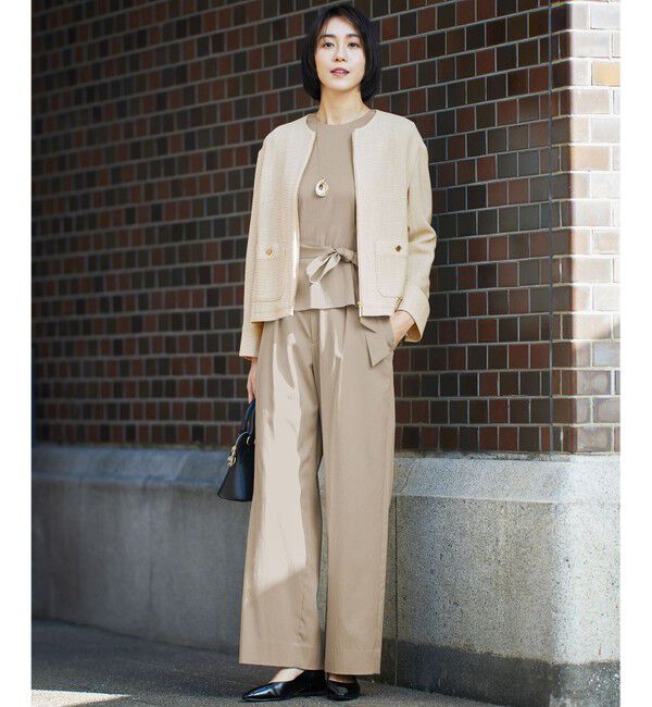 自由区「【セットアップ対応・洗える】ドレープツイルプルオーバー ブラウス」|シャツ・ブラウス|