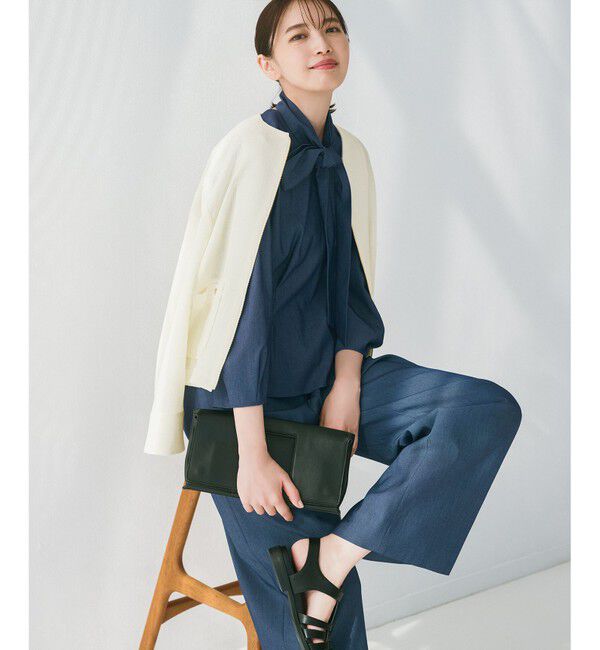 自由区「【セットアップ対応・洗える】ドレープツイルプルオーバー ブラウス」|シャツ・ブラウス|ﾈｲﾋﾞｰｼ