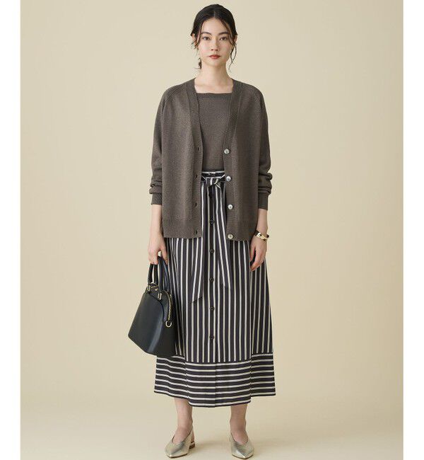 自由区「【SHIHOさん着用】ビスコースナイロンドビーストライプ スカート」|スカート|