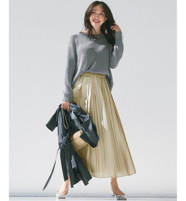 23区「【洗える】ブライトリリーヤーン クルーネック ニット」|ニット・セーター|