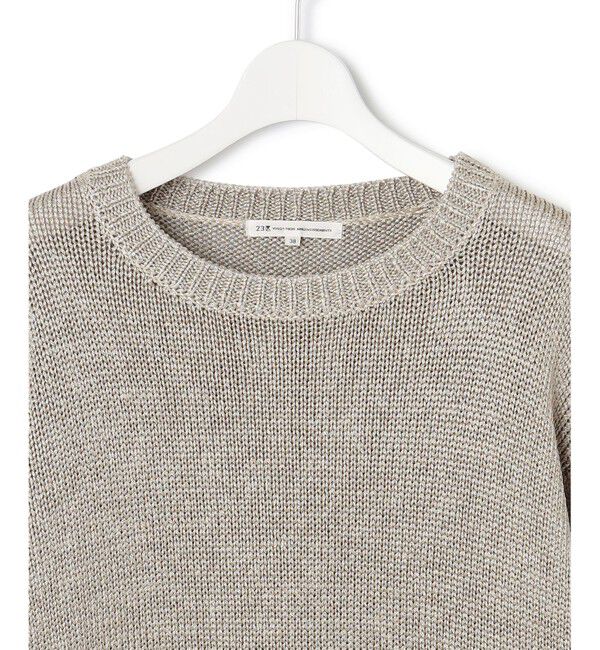 23区「【洗える】ブライトリリーヤーン クルーネック ニット」|ニット・セーター|