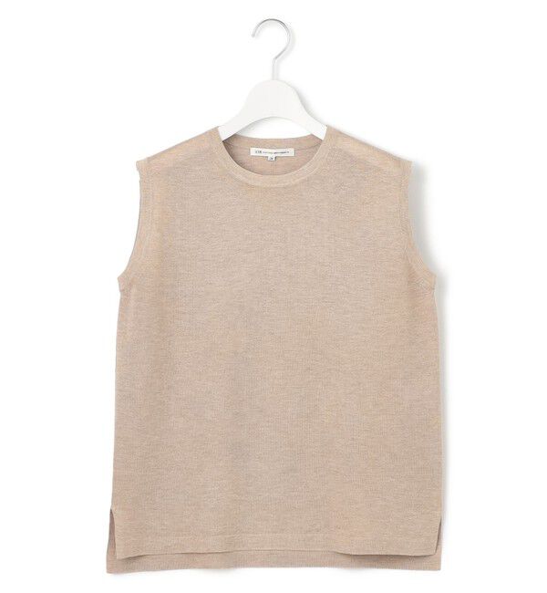 23区「【CanCam10月号掲載/新色追加】シャイニーシアー ノースリーブ ニット」|ニット・セーター|