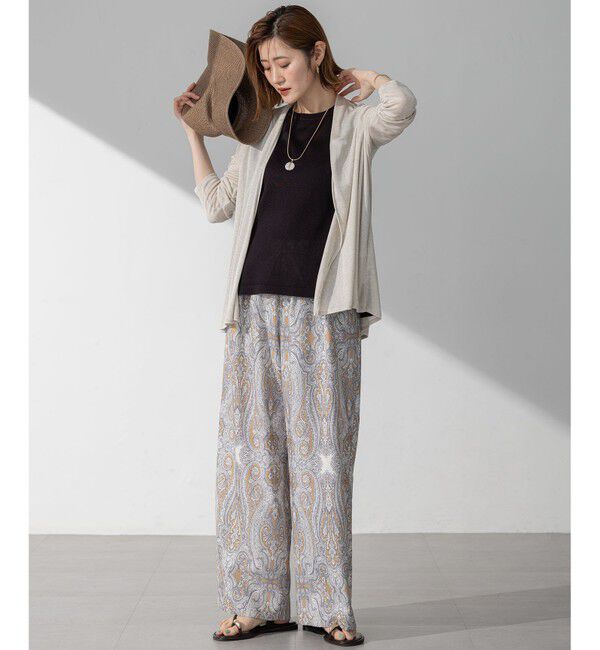 23区「【CanCam10月号掲載/新色追加】シャイニーシアー ノースリーブ ニット」|ニット・セーター|