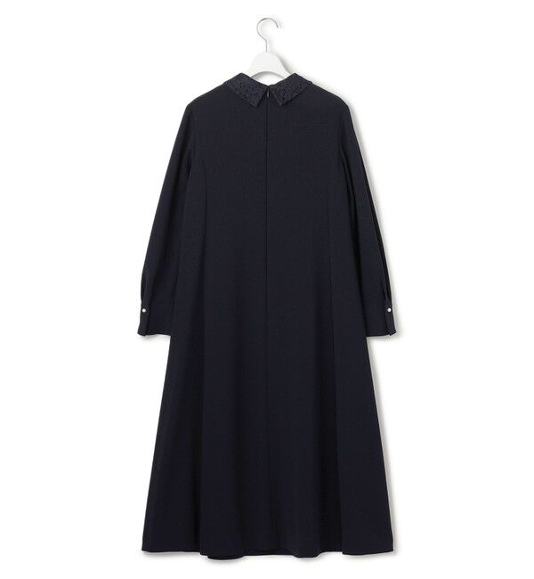 23区「【セットアップ対応/洗える】トリアセダブルジョーゼット 襟付き ワンピース」|ワンピース|