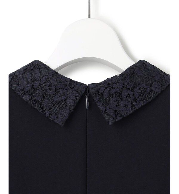 23区「【セットアップ対応/洗える】トリアセダブルジョーゼット 襟付き ワンピース」|ワンピース|