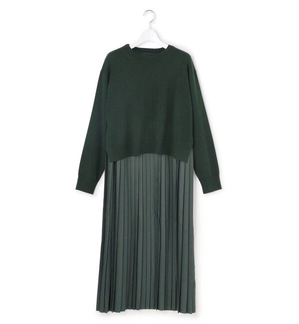 23区「ニットセットアップ プリーツコンビ ワンピース」|ワンピース|