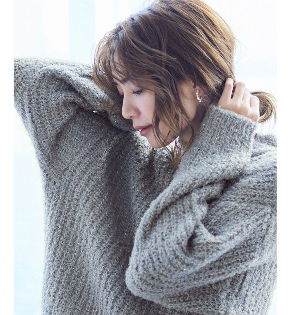 any SiS「【洗える】ブークレースパンコール ニット」|ニット・セーター|