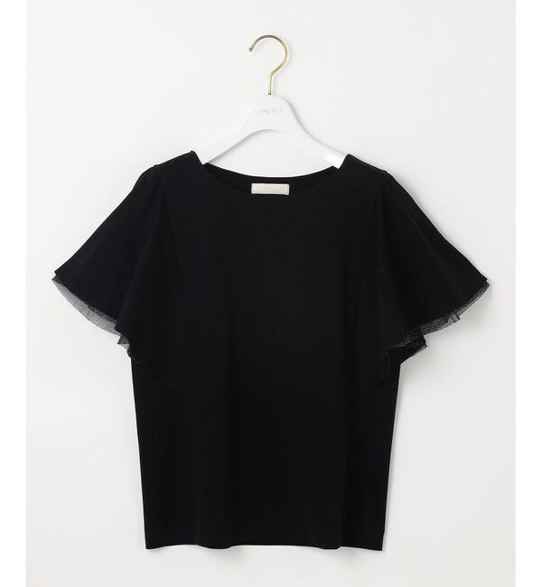 ANY SIS「【接触冷感・UVケア】着映えフリルスリーブ カットソー」|Tシャツ・カットソー|