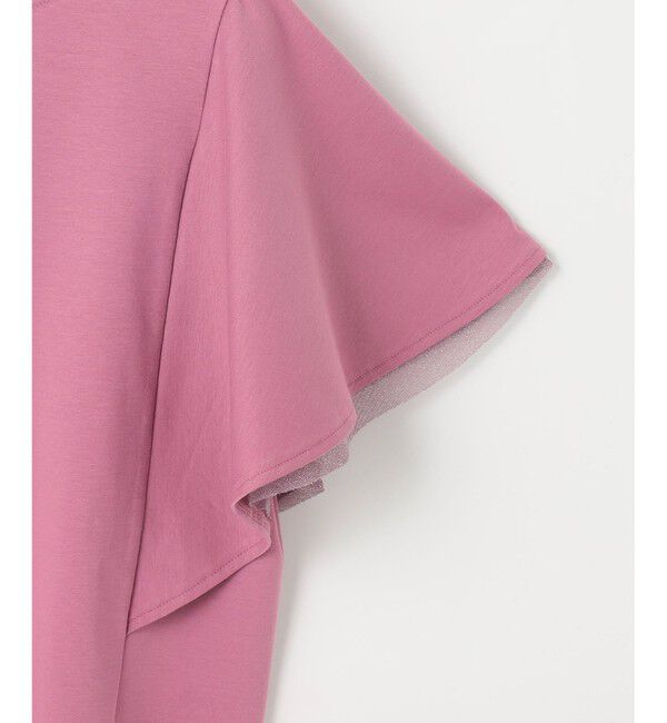 ANY SIS「【接触冷感・UVケア】着映えフリルスリーブ カットソー」|Tシャツ・カットソー|