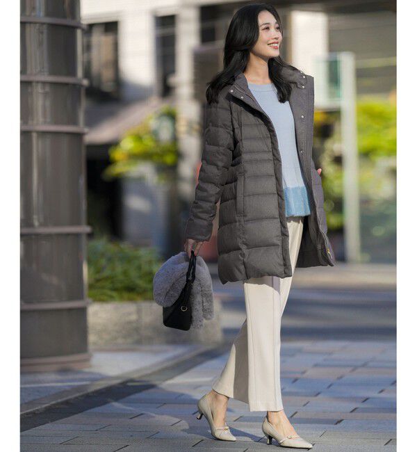 ANY SIS「【2WAY】シルキータフタロング ダウン」|ダウン|