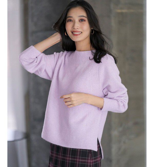 ANY SIS「ボートネックAir ニット」|ニット・セーター|ラベンダー