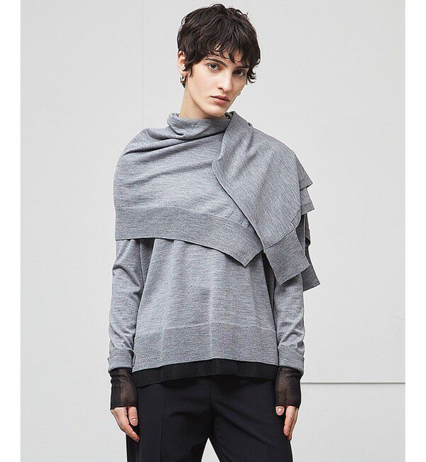 BEIGE,「【洗える】LA MONNAIE / ショールニット」|マフラー|Md Gray