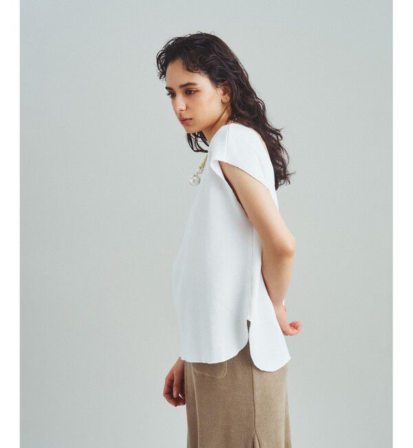  「ロゴ刺繍ハニカムノースリーブ」|Tシャツ・カットソー|