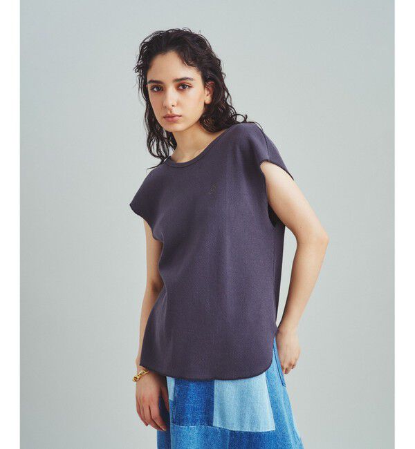  「ロゴ刺繍ハニカムノースリーブ」|Tシャツ・カットソー|