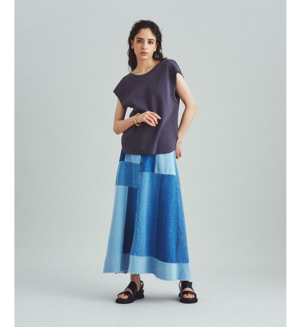  「ロゴ刺繍ハニカムノースリーブ」|Tシャツ・カットソー|