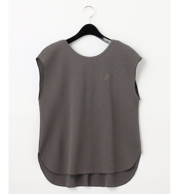  「ロゴ刺繍ハニカムノースリーブ」|Tシャツ・カットソー|