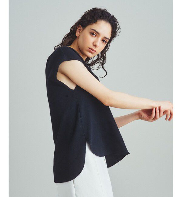  「ロゴ刺繍ハニカムノースリーブ」|Tシャツ・カットソー|