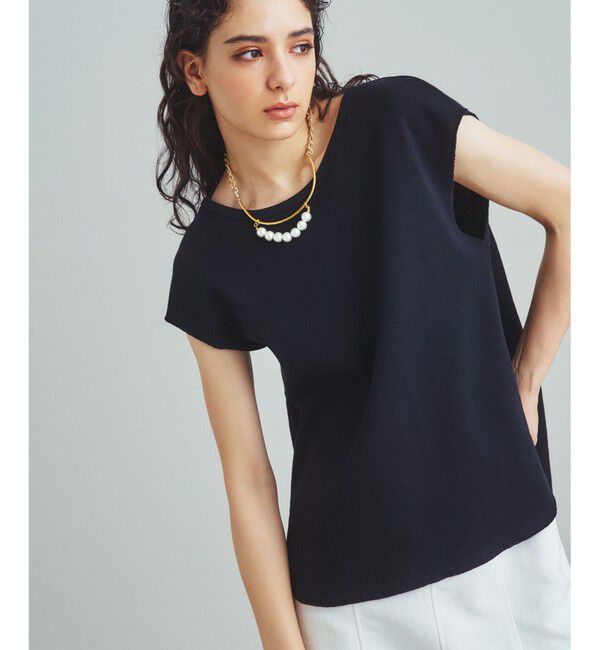  「ロゴ刺繍ハニカムノースリーブ」|Tシャツ・カットソー|