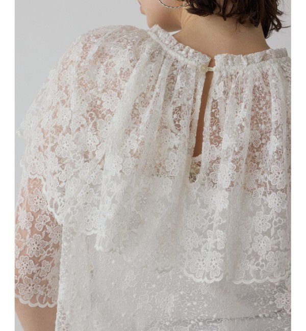 GRACE CONTINENTAL「レースケープブラウス」|シャツ・ブラウス|