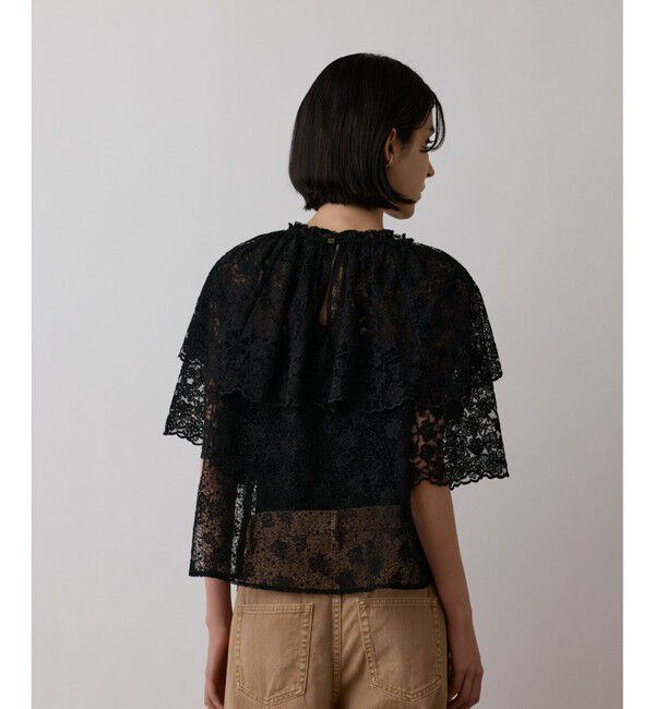 GRACE CONTINENTAL「レースケープブラウス」|シャツ・ブラウス|