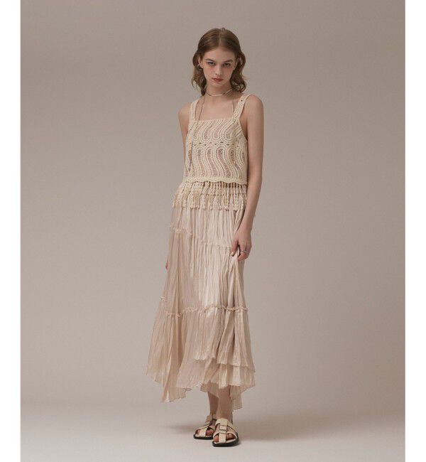 GRACE CONTINENTAL「ワッシャープリーツスカート」|スカート|