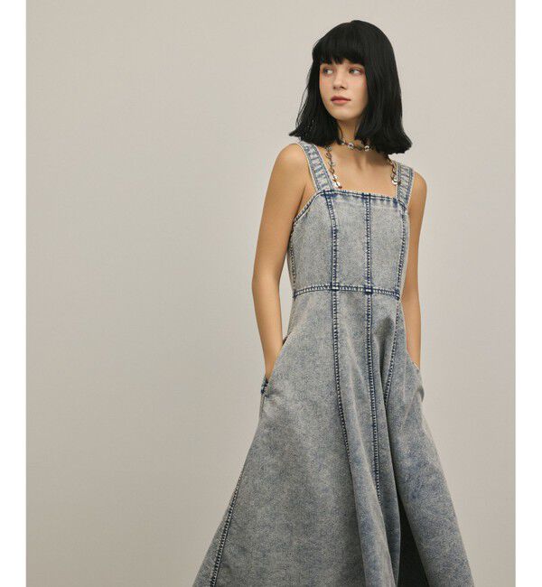 GRACE CONTINENTAL「ハンカチーフヘムデニムワンピース」|ワンピース|