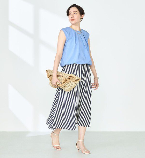 NOLLEY'S「《セットアップ対応》撥水ストレッチタフタタックブラウス」|シャツ・ブラウス|