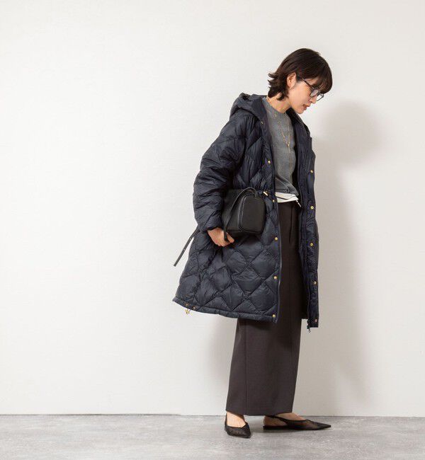 NOLLEY'S「【TAION/タイオン】別注ミドル丈Aラインフードダウン」|ダウン|