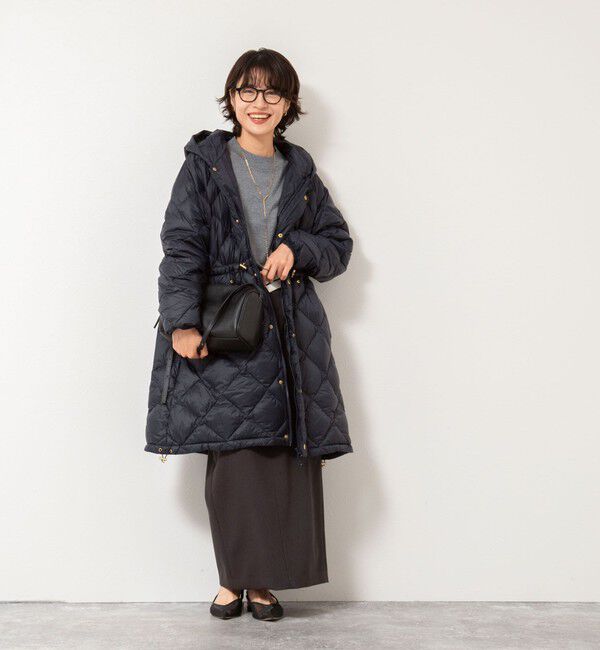 NOLLEY'S「【TAION/タイオン】別注ミドル丈Aラインフードダウン」|ダウン|