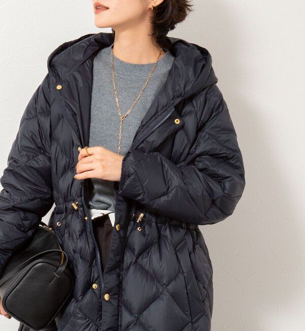 NOLLEY'S「【TAION/タイオン】別注ミドル丈Aラインフードダウン」|ダウン|