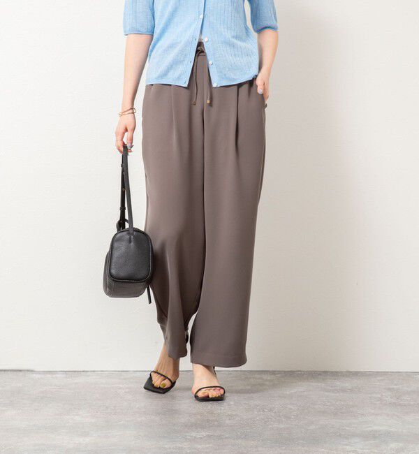 NOLLEY'S sophi「《セットアップ対応》ウォッシャブルダブルクロスサテンイージーワイドパンツ」|その他|