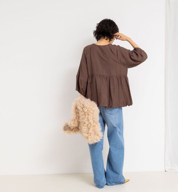 NOLLEY'S「ペプラムバルーンライトブルゾン」|ブルゾン・スタジャン|