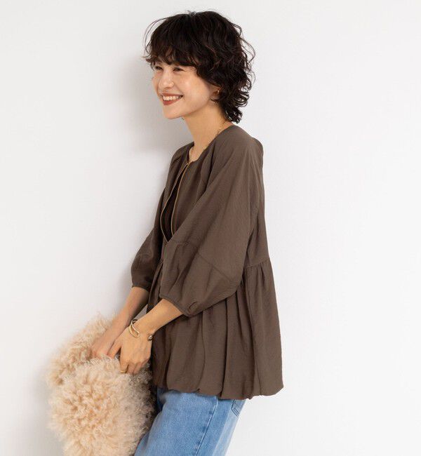 NOLLEY'S「ペプラムバルーンライトブルゾン」|ブルゾン・スタジャン|