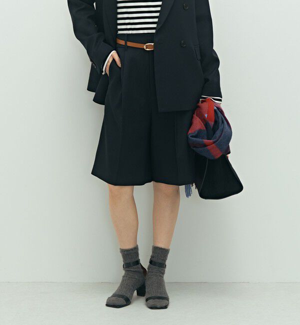 NOLLEY'S「《セットアップ対応》ウォッシャブルウール調ストレッチハーフパンツ」|その他|