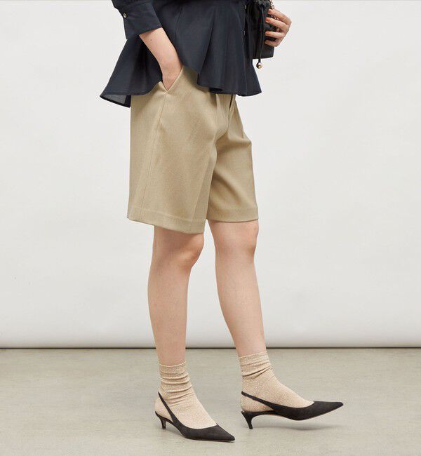 NOLLEY'S「《セットアップ対応》ウォッシャブルウール調ストレッチハーフパンツ」|その他|