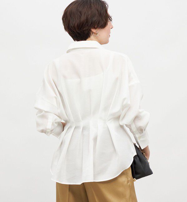 NOLLEY'S「【追加】ウォッシャブルシアースキッパータックブラウス」|シャツ・ブラウス|