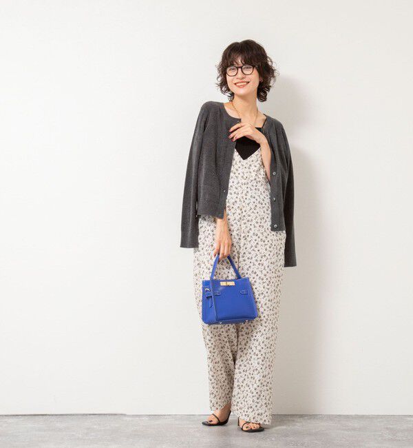 Rie Miller「《手洗い可能》《アンサンブル対応》モールヤーンクルーネックカーディガン」|カーディガン|